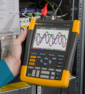 Image: With the 190M Medical ScopeMeter handheld oscilloscope, the complicated data analysis required to test imaging equipment is simple to learn, easy to use and quick to complete (Photo courtesy of PRNewsFoto / Fluke Corporation).